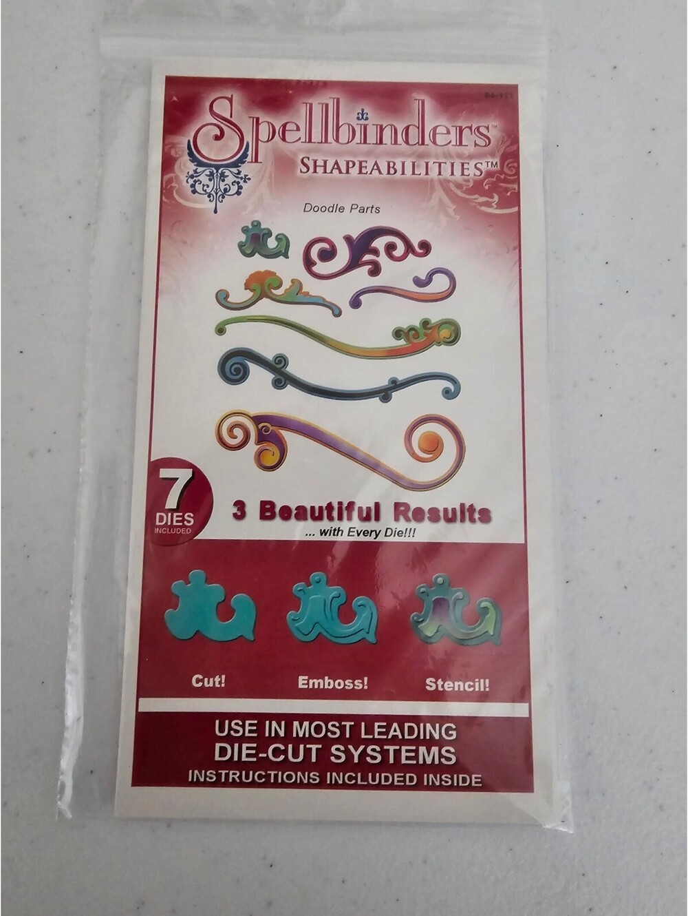 Spellbinders Shapeabilities Steel Craft Die Set Doodle Parts